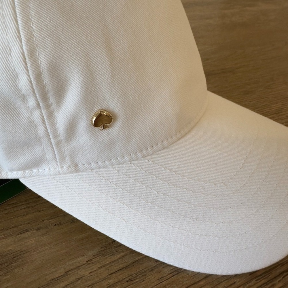 KATE SPADE New York Bow Baseball Cap-Preppy Designer Hat-White-NWT-MSRP $78 - Picture 5 of 16